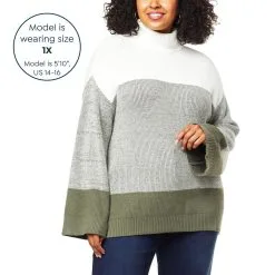 DG2 By Diane Gilman Colorblocked Marled Knit Turtleneck Sweater -Dresses Shop dg2 by diane gilman colorblocked marled knit turtleneck d 20221011115431003811635 alt21