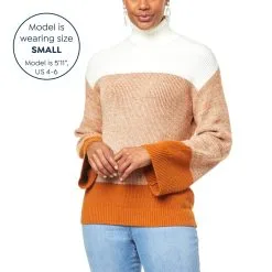DG2 By Diane Gilman Colorblocked Marled Knit Turtleneck Sweater -Dresses Shop dg2 by diane gilman colorblocked marled knit turtleneck d 20221013131200347811635 alt12