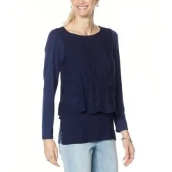 DG2 By Diane Gilman Lace-Trim Easy Top -Dresses Shop dg2 by diane gilman lace trim easy top d 2021020211322245739723 alt4