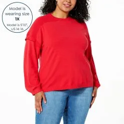 DG2 By Diane Gilman SoftEase Knit Ottoman Stitch Shoulder Sweater -Dresses Shop dg2 by diane gilman softease knit ottoman stitch should d 20230202145542877823395 alt21