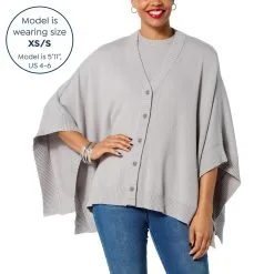 DG2 By Diane Gilman SoftEase Knit Poncho Sweater Cardigan -Dresses Shop dg2 by diane gilman softease knit poncho sweater cardig d 2022122917542162822597 alt10