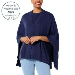 DG2 By Diane Gilman SoftEase Knit Poncho Sweater Cardigan -Dresses Shop dg2 by diane gilman softease knit poncho sweater cardig d 202212291754365822597 alt11