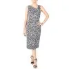 Donna Ricco Animal Print Sleeveless Sheath Dress
