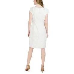 Donna Ricco Cap Sleeve Puff Jacquard Sheath Dress -Dresses Shop donna ricco cap sleeve puff jacquard sheath dress d 2022061015373845320529078w alt2