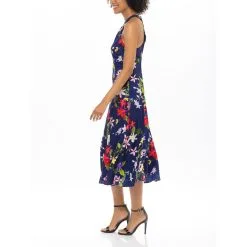 Donna Ricco Halter Neck Fit-and-Flare Dress -Dresses Shop donna ricco halter neck fit and flare dress d 2022061015370738720529121w alt2