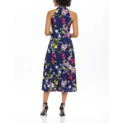 Donna Ricco Halter Neck Fit-and-Flare Dress -Dresses Shop donna ricco halter neck fit and flare dress d 20220610153710720529121w alt1