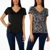 G By Giuliana 2-pack G-Knit V-Neck Tees 1 G By Giuliana 2-pack G-Knit V-Neck Tees -Dresses Shop g by giuliana 2 pack g knit v neck tees d 20230117154306733812398 AMB