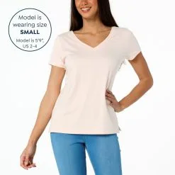 G By Giuliana 2-pack G-Knit V-Neck Tees -Dresses Shop g by giuliana 2 pack g knit v neck tees d 20230117155738203812398 alt11