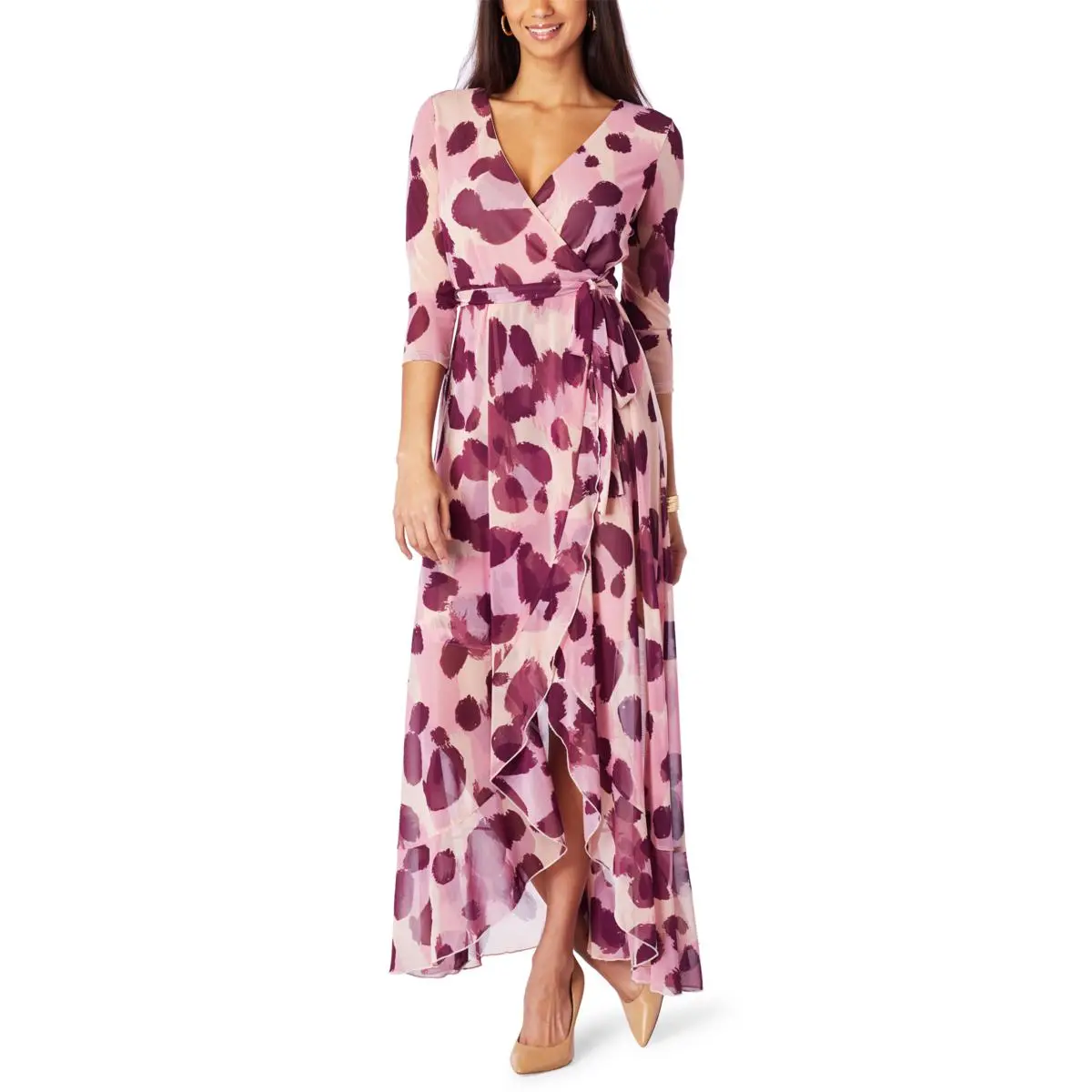 G By Giuliana Animal Print Tulip-Hem Mesh Knit Maxi Dress 3 G By Giuliana Animal Print Tulip-Hem Mesh Knit Maxi Dress