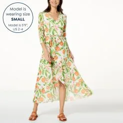 G By Giuliana Aria Mesh Knit Tulip-Hem Wrap Midi Dress -Dresses Shop g by giuliana aria mesh knit tulip hem wrap midi dress d 20230320171042853824576 alt12