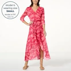 G By Giuliana Aria Mesh Knit Tulip-Hem Wrap Midi Dress -Dresses Shop g by giuliana aria mesh knit tulip hem wrap midi dress d 20230320171043947824576 alt11