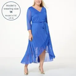 G By Giuliana Aria Mesh Knit Tulip-Hem Wrap Midi Dress -Dresses Shop g by giuliana aria mesh knit tulip hem wrap midi dress d 20230328164824063824576 alt21