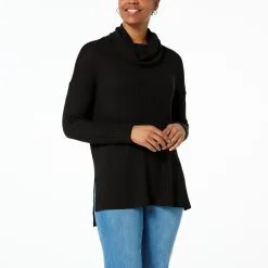 G By Giuliana Cowl-Neck Waffle Knit Poncho Tunic -Dresses Shop g by giuliana cowl neck waffle knit poncho tunic d 20230110114247383809374 alt2