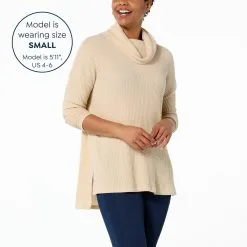 G By Giuliana Cowl-Neck Waffle Knit Poncho Tunic -Dresses Shop g by giuliana cowl neck waffle knit poncho tunic d 2023011012213757809374 alt11