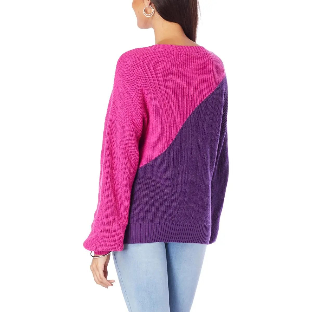 G By Giuliana Crochet Knit Colorblock Sweater 4 G By Giuliana Crochet Knit Colorblock Sweater - Image 2