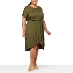 G By Giuliana EcoLuxe Knit Tulip-Hem T-Shirt Dress -Dresses Shop g by giuliana ecoluxe knit tulip hem t shirt dress d 20220627090550873793985 alt2