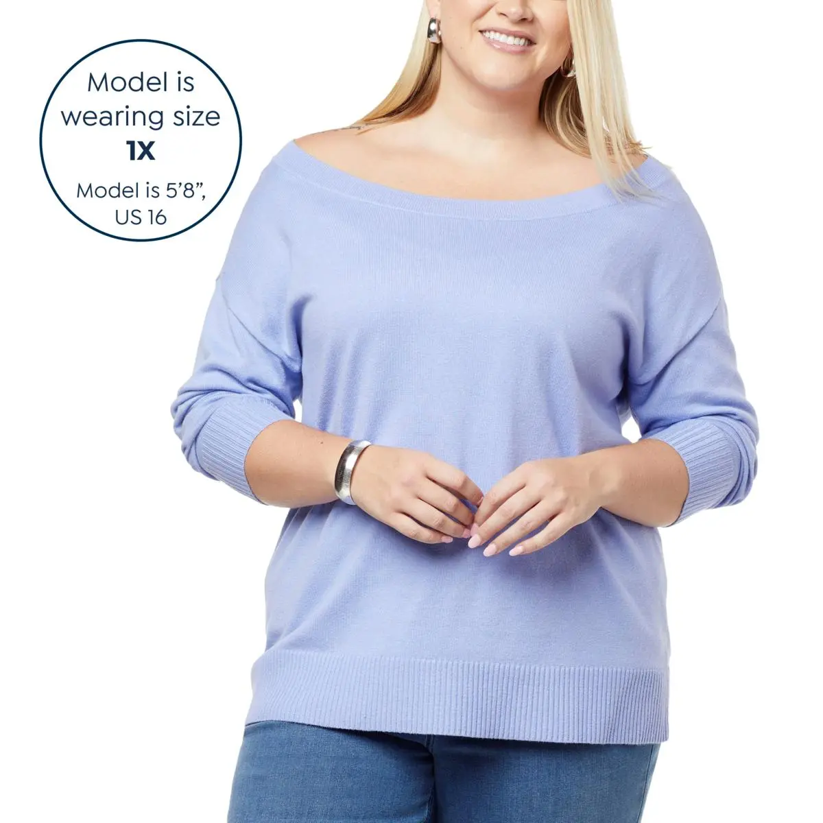 G By Giuliana On/Off-Shoulder Ribbed-Trim Knit Pullover Sweater 4 G By Giuliana On/Off-Shoulder Ribbed-Trim Knit Pullover Sweater - Image 2