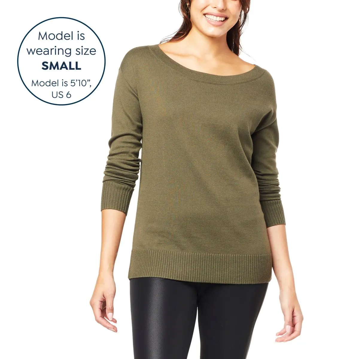 G By Giuliana On/Off-Shoulder Ribbed-Trim Knit Pullover Sweater 6 G By Giuliana On/Off-Shoulder Ribbed-Trim Knit Pullover Sweater - Image 4