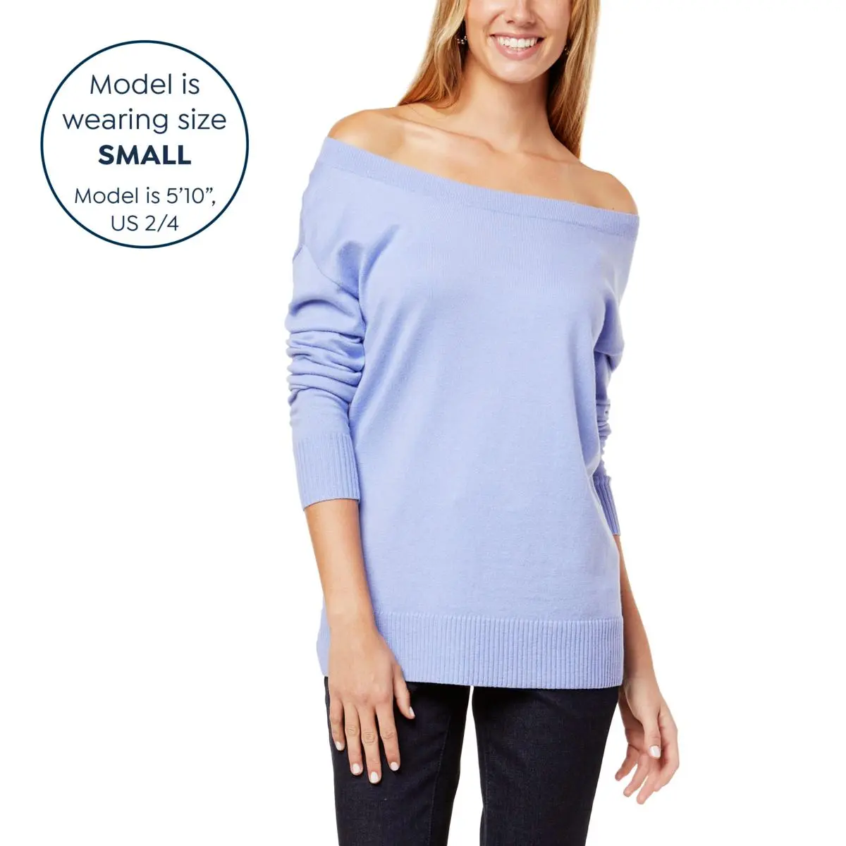 G By Giuliana On/Off-Shoulder Ribbed-Trim Knit Pullover Sweater 5 G By Giuliana On/Off-Shoulder Ribbed-Trim Knit Pullover Sweater - Image 3