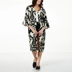 G By Giuliana Printed Dobby EcoVero Duster Cardigan
