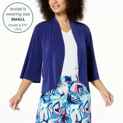 IMAN Global Chic 3/4-Sleeve Open Front Knit Cardigan -Dresses Shop iman global chic 34 sleeve open front knit cardigan d 2023033113014845825344 alt10