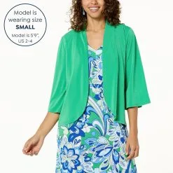 IMAN Global Chic 3/4-Sleeve Open Front Knit Cardigan -Dresses Shop iman global chic 34 sleeve open front knit cardigan d 20230403150805633825344 alt13