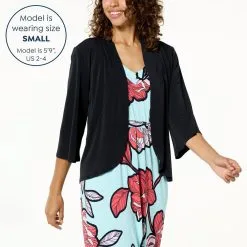 IMAN Global Chic 3/4-Sleeve Open Front Knit Cardigan -Dresses Shop iman global chic 34 sleeve open front knit cardigan d 202304031508059825344 alt11