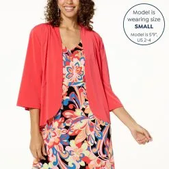 IMAN Global Chic 3/4-Sleeve Open Front Knit Cardigan -Dresses Shop iman global chic 34 sleeve open front knit cardigan d 20230403150807087825344 alt15