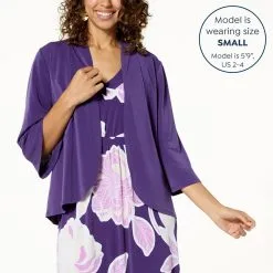 IMAN Global Chic 3/4-Sleeve Open Front Knit Cardigan -Dresses Shop iman global chic 34 sleeve open front knit cardigan d 20230403150807117825344 alt14