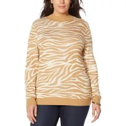IMAN Global Chic Animal Print Mock Neck Pullover Sweater -Dresses Shop iman global chic animal print mock neck pullover sweate d 20211119094512223772039 alt20