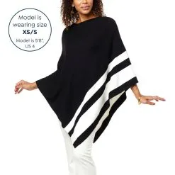 IMAN Global Chic Asymmetric Poncho With Stripe Detail -Dresses Shop iman global chic asymmetric poncho with stripe detail d 2022090915482898794138 alt10