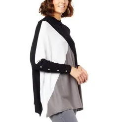 IMAN Global Chic Colorblock Mock-Neck Pullover Sweater -Dresses Shop iman global chic colorblock mock neck pullover sweater d 20220830132250143802535 alt2