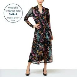 IMAN Global Chic Long-Sleeve Printed Mesh Dress -Dresses Shop iman global chic long sleeve printed mesh dress d 202210131116439803646 alt10