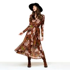 IMAN Global Chic Long-Sleeve Printed Mesh Dress -Dresses Shop iman global chic long sleeve printed mesh dress d 20221019151049397803646 alt98