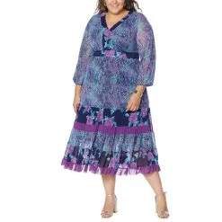 IMAN Global Chic Mixed Print Tiered Mesh Midi Statement Dress 7 IMAN Global Chic Mixed Print Tiered Mesh Midi Statement Dress -Dresses Shop iman global chic mixed print tiered mesh midi statement d 20210806082916293759980 alt20