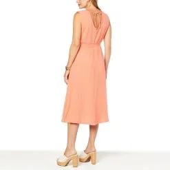 IMAN Global Chic Smocked Waist Gauze Midi Dress -Dresses Shop iman global chic smocked waist gauze midi dress d 20220505114232993793692 alt1