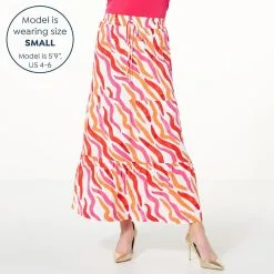 IMAN Global Chic Tiered Maxi Skirt With Drawstring Waist -Dresses Shop iman global chic tiered maxi skirt with drawstring wais d 2023032811113189825269 alt12