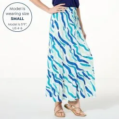 IMAN Global Chic Tiered Maxi Skirt With Drawstring Waist -Dresses Shop iman global chic tiered maxi skirt with drawstring wais d 20230328111131903825269 alt11