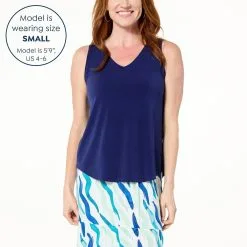 IMAN Global Chic V-neck Tank Top -Dresses Shop iman global chic v neck tank top d 2023032811003904825079 alt13