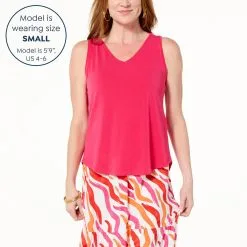 IMAN Global Chic V-neck Tank Top -Dresses Shop iman global chic v neck tank top d 20230328110042743825079 alt14