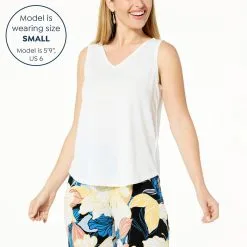 IMAN Global Chic V-neck Tank Top -Dresses Shop iman global chic v neck tank top d 20230328110046103825079 alt11