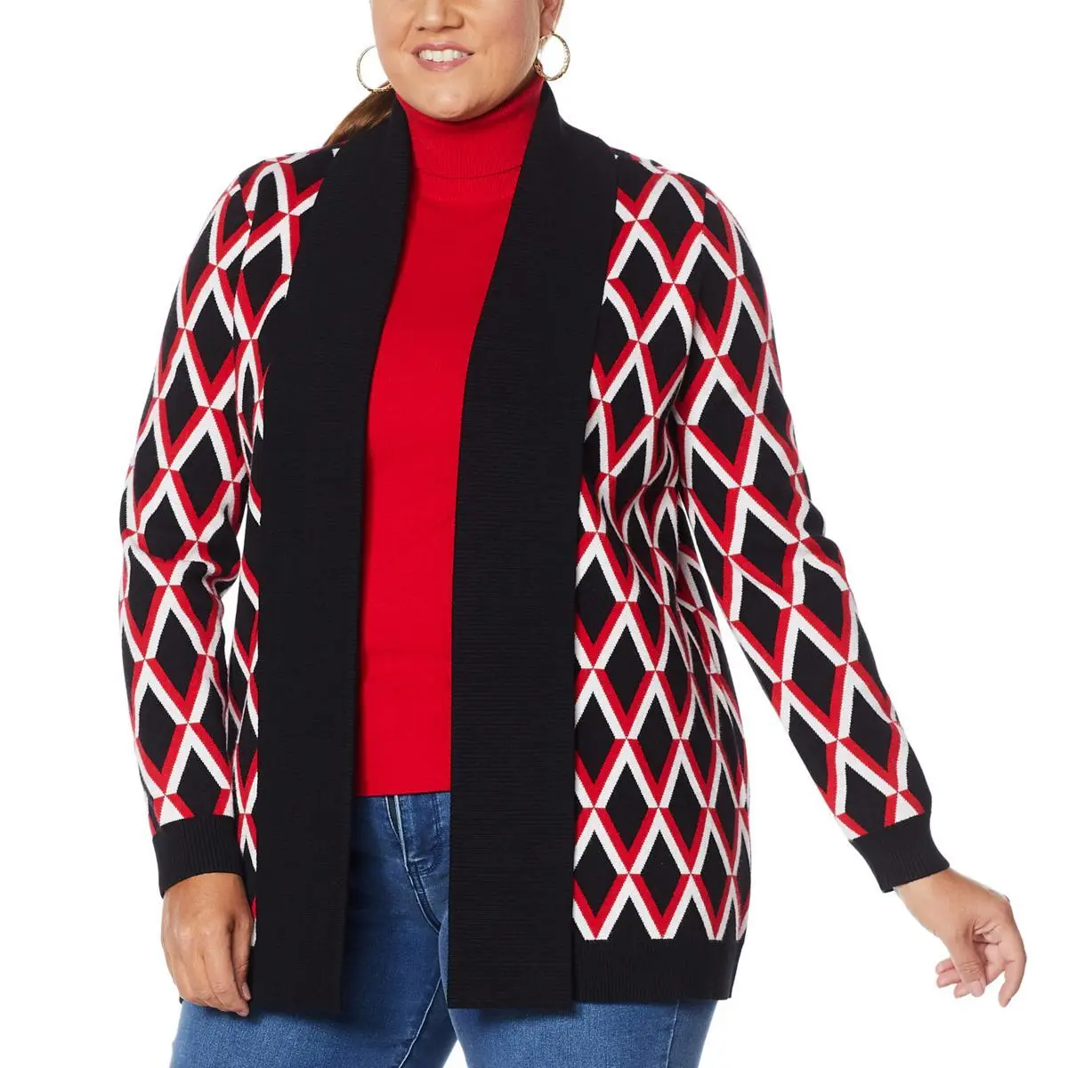 IMAN Global Chic Wide Collar Knitted Cardigan 4 IMAN Global Chic Wide Collar Knitted Cardigan - Image 2