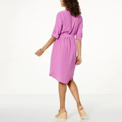 Jaclyn Smith Button-Down Belted Dress -Dresses Shop jaclyn smith button down belted dress d 20230327103855783818821 alt1