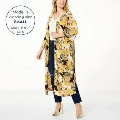 Jessica Simpson Lailaa Printed Chiffon 3/4-Sleeve Duster -Dresses Shop jessica simpson lailaa printed chiffon 34 sleeve duster d 20230224112551227812752 alt11