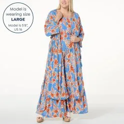 Jessica Simpson Lailaa Printed Chiffon 3/4-Sleeve Duster -Dresses Shop jessica simpson lailaa printed chiffon 34 sleeve duster d 2023041815242806812752 alt21