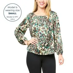 Jessica Simpson Layla Printed Satin Peasant Top -Dresses Shop jessica simpson layla printed satin peasant top d 2022102412195987803872 alt11