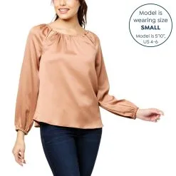 Jessica Simpson Layla Printed Satin Peasant Top -Dresses Shop jessica simpson layla printed satin peasant top d 20221101122054867803872 alt12