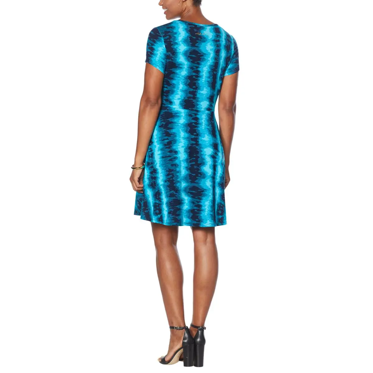 Laila Ali Cap-Sleeve Swing Dress 4 Laila Ali Cap-Sleeve Swing Dress - Image 3