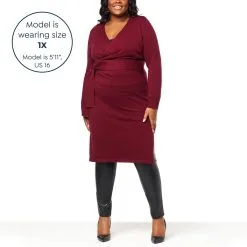 Laila Ali Faux Wrap Sweater Dress -Dresses Shop laila ali faux wrap sweater dress d 20220829125449037806140 alt20