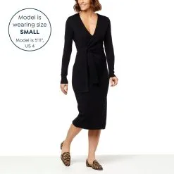 Laila Ali Faux Wrap Sweater Dress -Dresses Shop laila ali faux wrap sweater dress d 20220902124435613806140 alt10